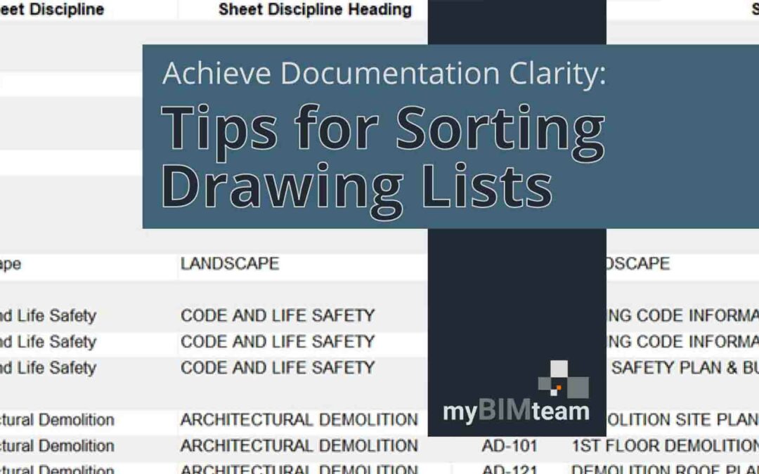 Tips for Sorting Drawing Lists